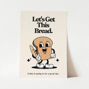 'Let's Get This Bread' Print in Vintage Colors