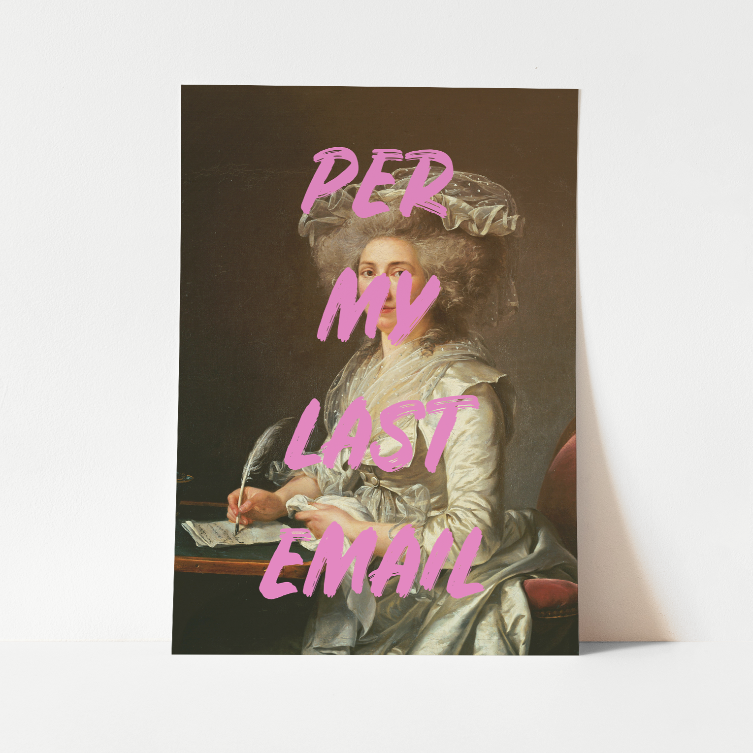 'Per My Last Email' Print in Pink