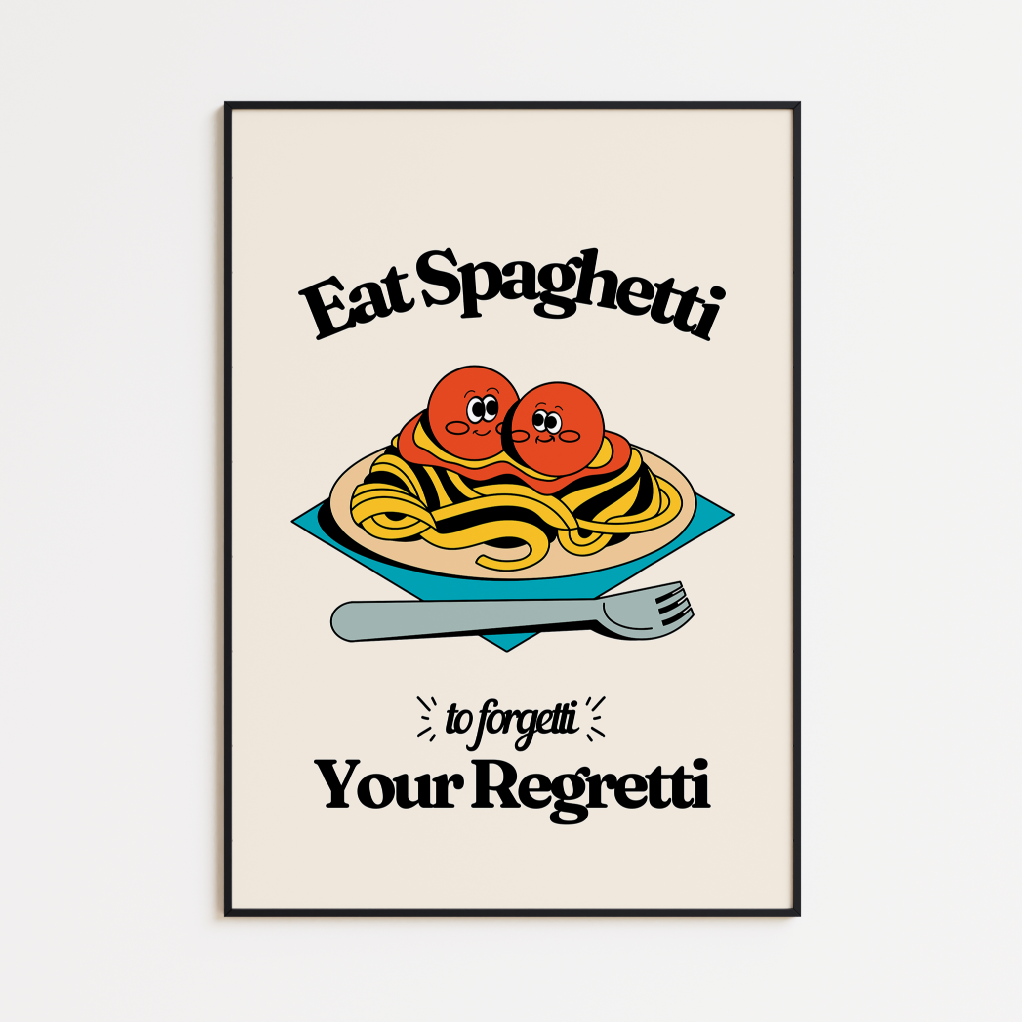 'Spaghetti' Print in Vintage Colors