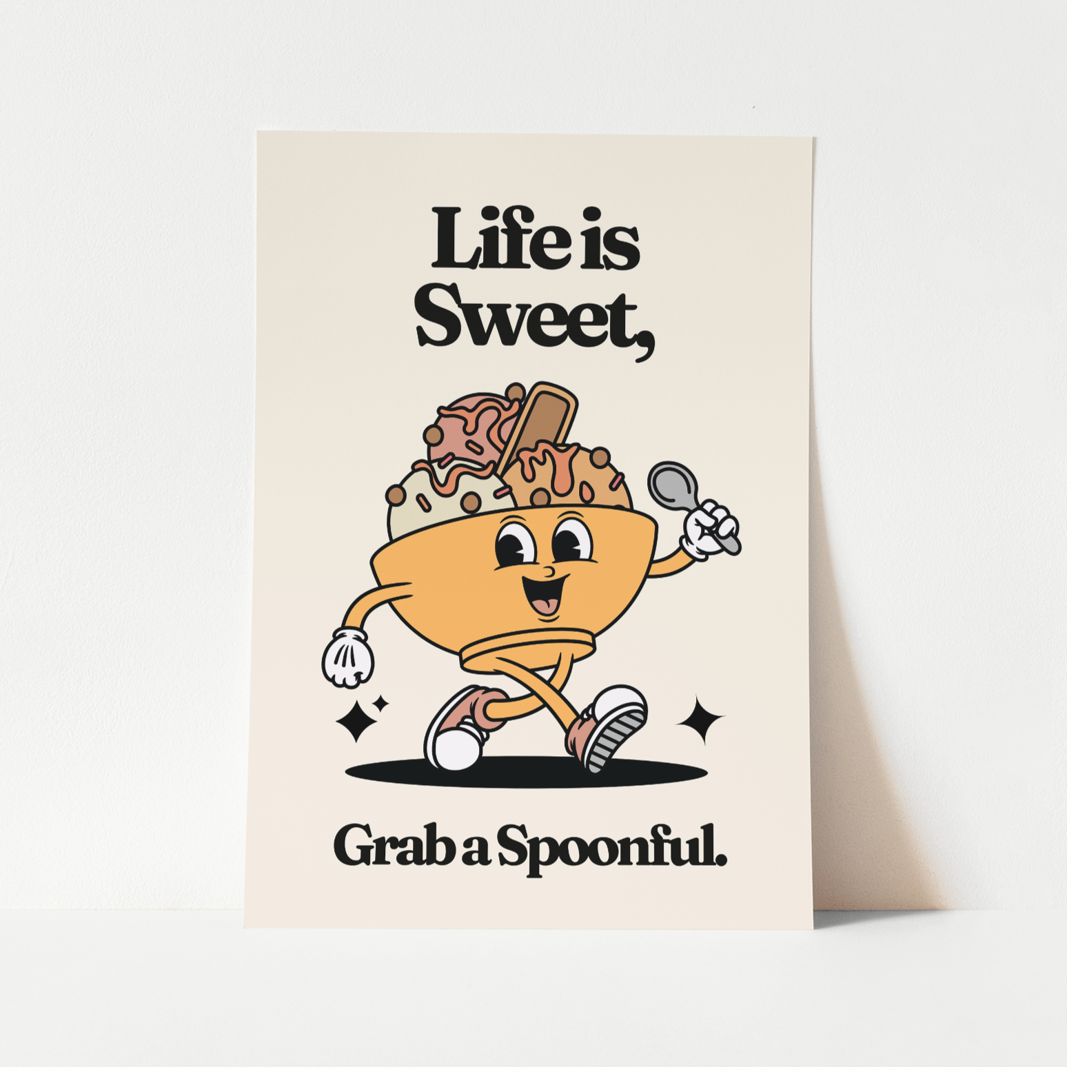 'Life is Sweet' Print in Vintage Colors