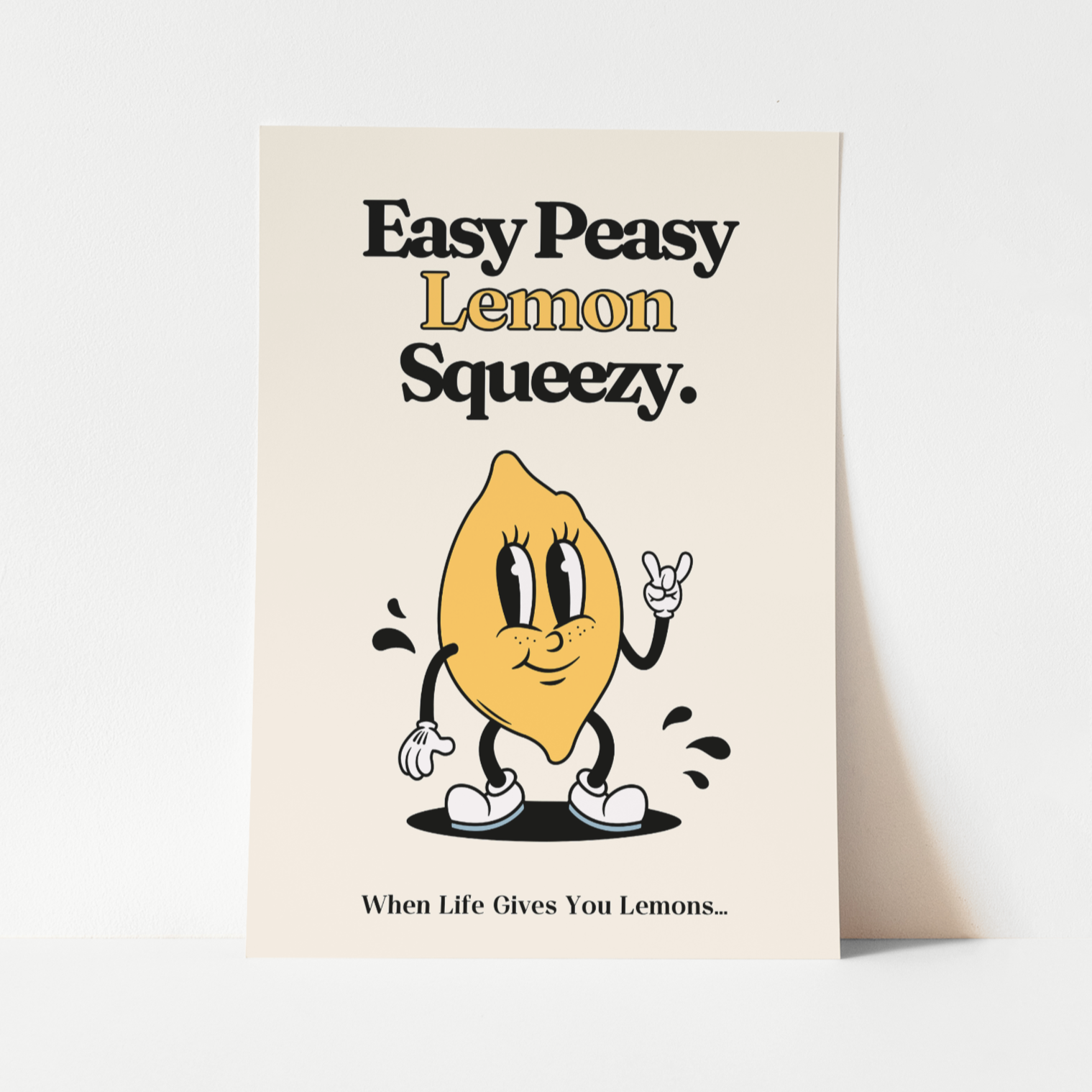 'Easy Peasy Lemon Squeezy' Print in Vintage Colors