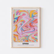 Aura Poster, Retro Gradient Print, Vintage Psychedelic Wall Art, Colorful Positive Aesthetic Room Decor, Euphoria Art Print, UNFRAMED